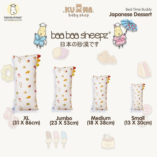Baabaasheepz Bedtime Buddy Baa Baa Japanese Dessert White With Color Tag S/M/L/XL / Bantal Anak