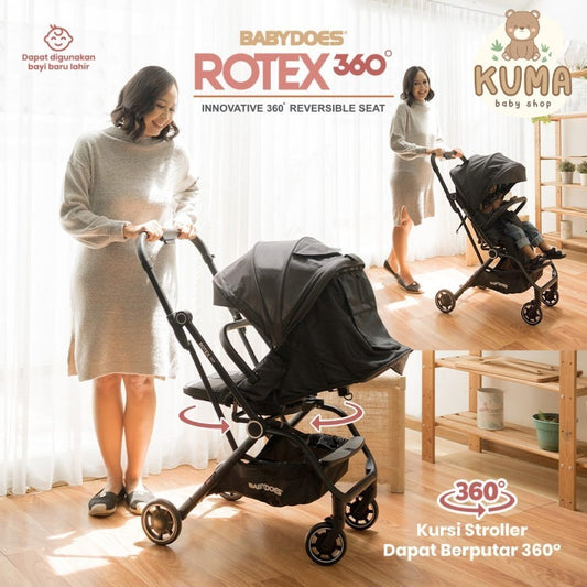 Stroller BabyDoes Rotex 360 / Kereta Dorong Bayi Reversible Seat / Stroller Dua Arah
