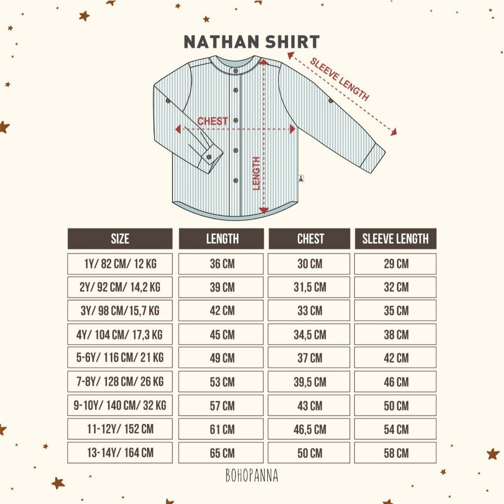 BOHOPANNA - NATHAN SHIRT - Atasan Anak Laki-Laki - Lengan Panjang - Atasan Panjang 2422