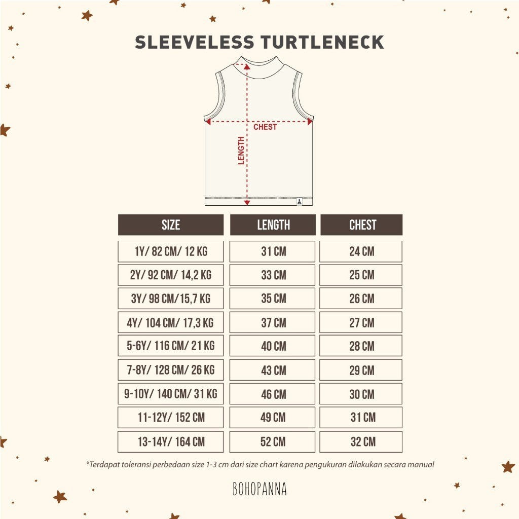 BOHOPANNA - SLEEVELESS TURTLENECK - Atasan Anak Perempuan