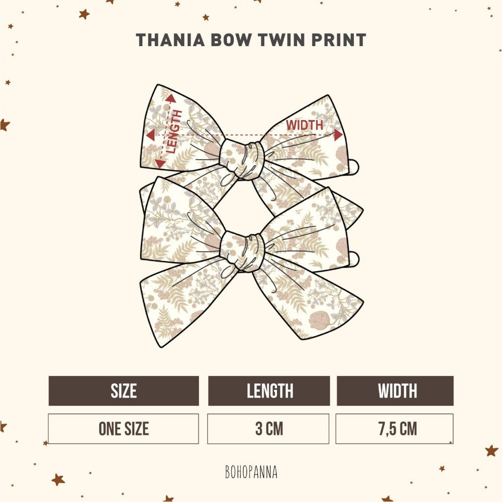 BOHOPANNA - THANIA BOW TWIN PRINT - Pita Bayi