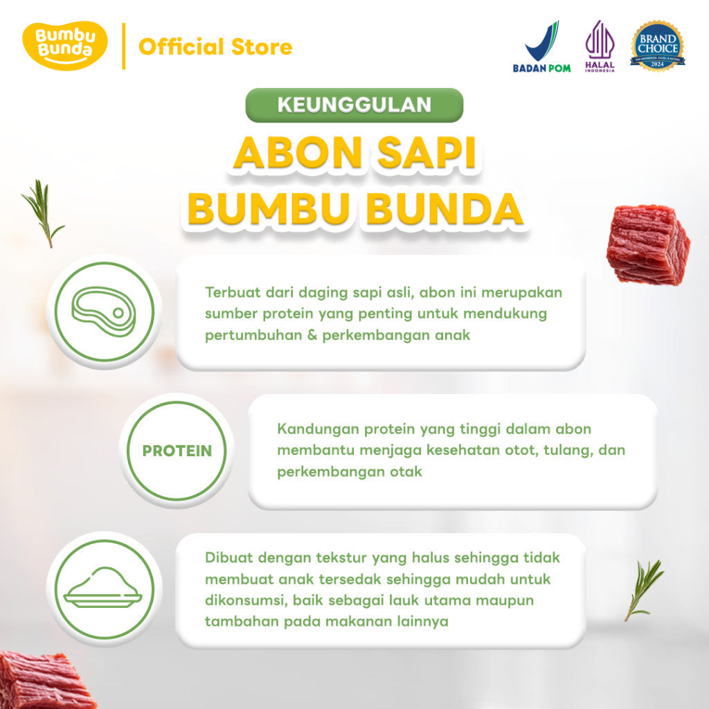 Bumbu Bunda Elia Abon Halus Premium 45gr - Abon MPASI | Abon Sapi Abon Ayam / Abon Cipung  | non MSG