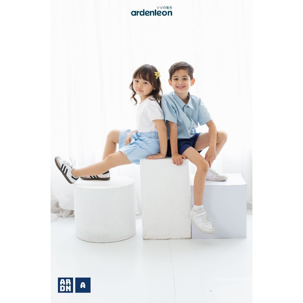 ARDENLEON Atasan Kemeja Anak Pendek Short Sleeves Shirt