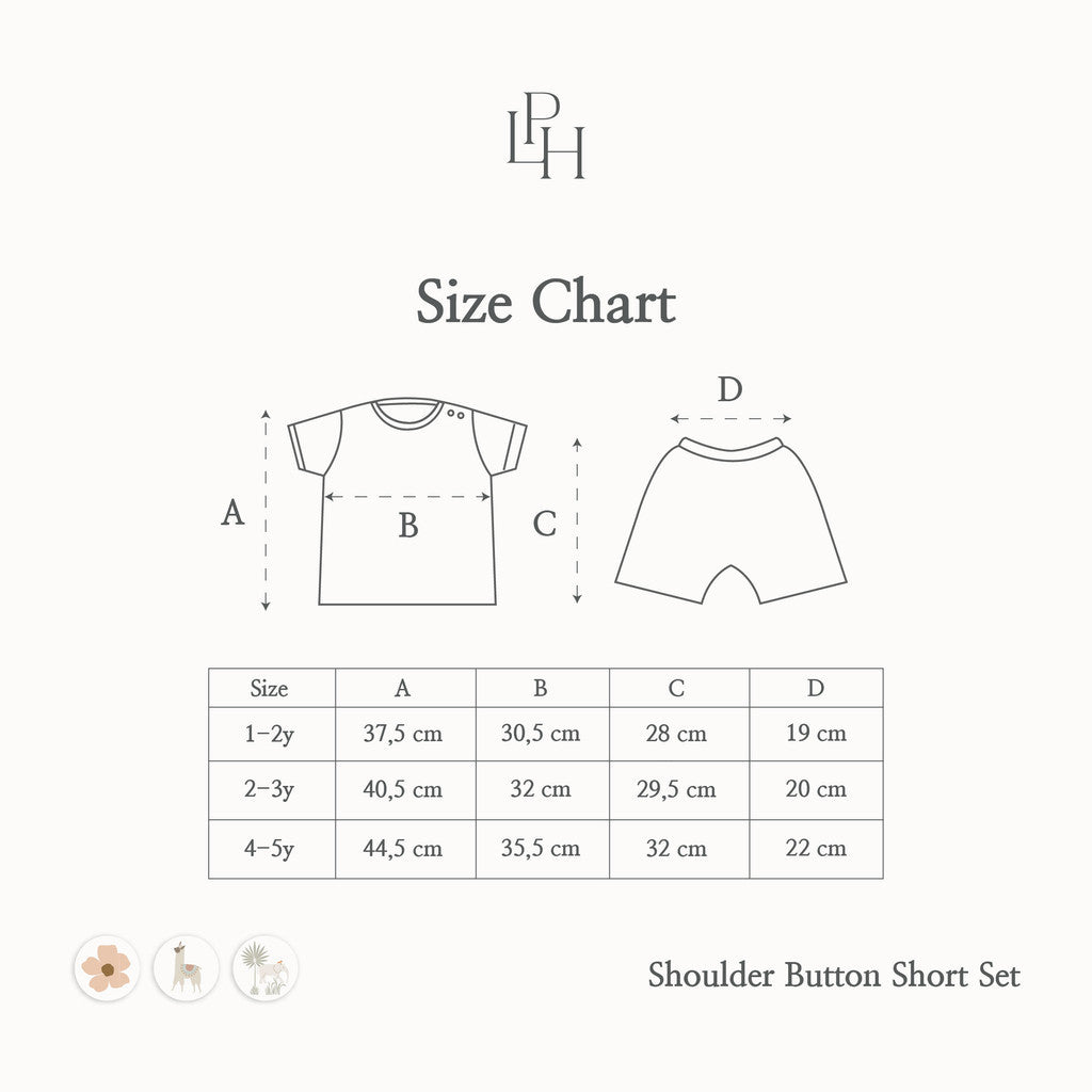 Little Palmerhaus - Little Wear Shoulder Button Short Set (Setelan Anak Lengan Pendek) 30.0