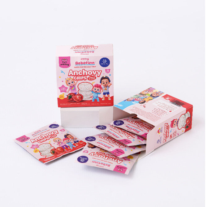Crystal of the Sea | Pinkfong Bebefinn Anchovy Chips Seaweed / Keripik Ikan Teri Rasa Seaweed / Kerupuk untuk MPASI / Kerupuk Anak Non MSG / Krupuk Kalsium Tinggi / Camilan Sehat Tanpa Tepung Gluten Free / Jajanan Cemilan Bayi / Finger Food Bergizi