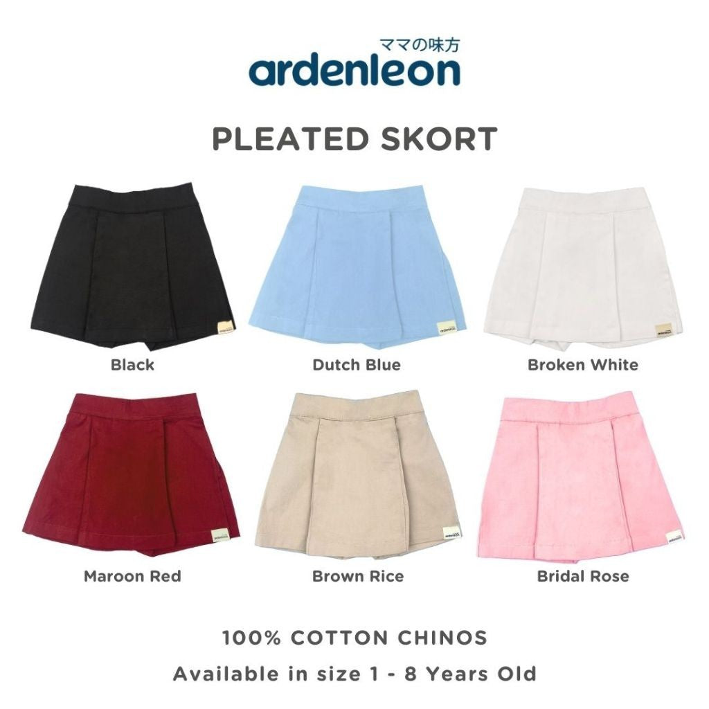 ARDENLEON Rok Celana Anak Perempuan Pleated Skort