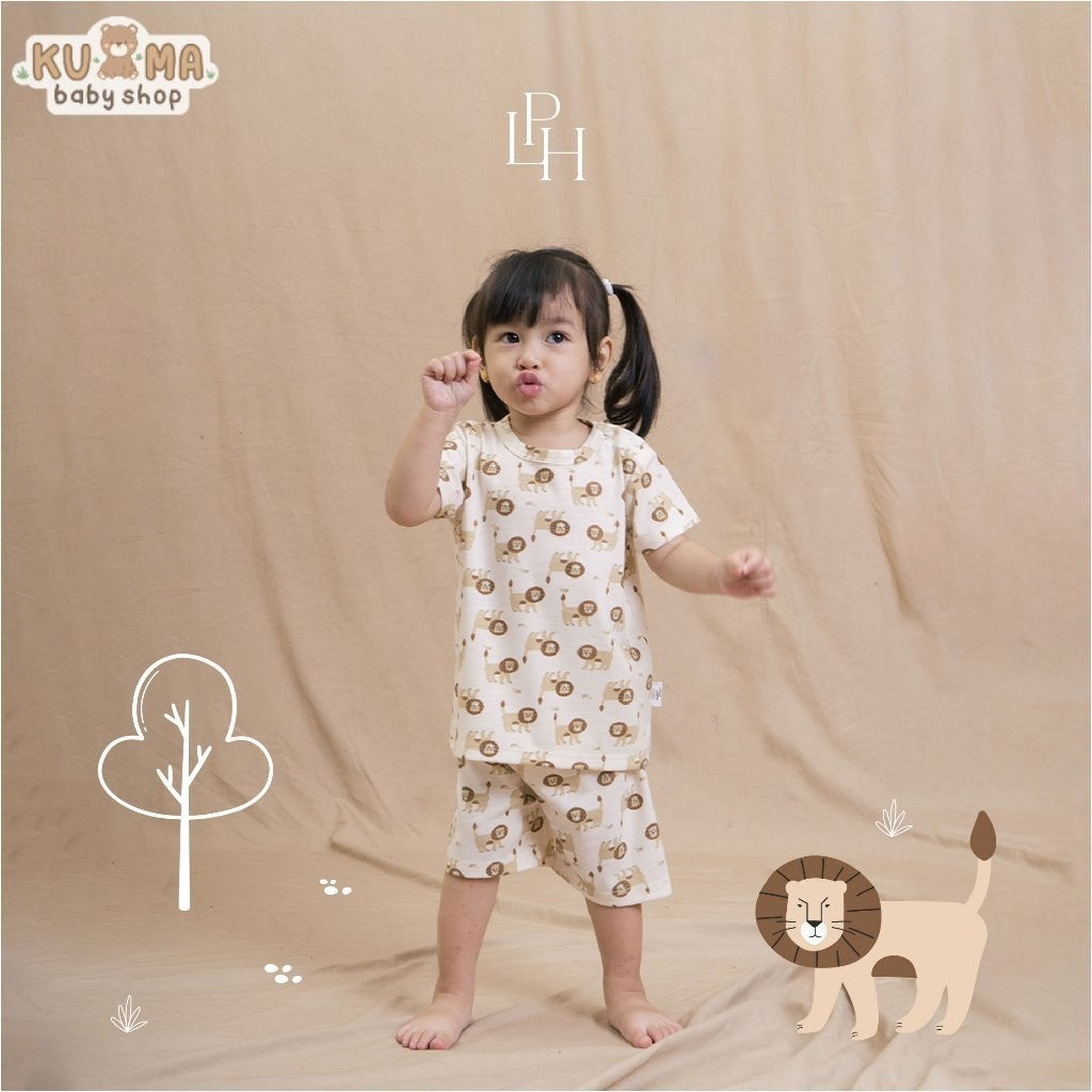 Little Palmerhaus - Little Wear Shoulder Button Short Set (Setelan Anak Lengan Pendek) 30.0