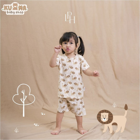 Little Palmerhaus - Little Wear Shoulder Button Short Set (Setelan Anak Lengan Pendek) 30.0