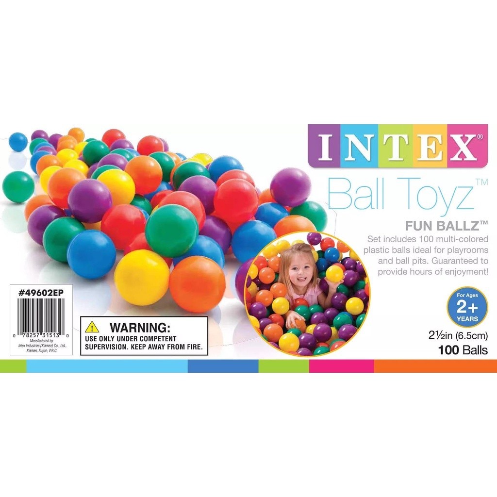 Intex Bola 6.5cm Fun Balls 49602 Mainan Bola Anak Mandi Bola