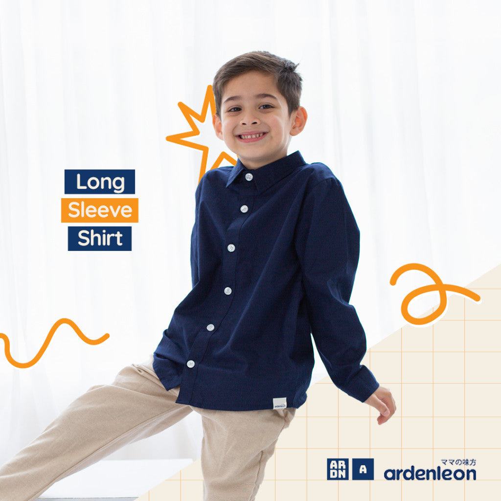 ARDENLEON Atasan Kemeja Anak Laki Laki Panjang Long Sleeves Shirt