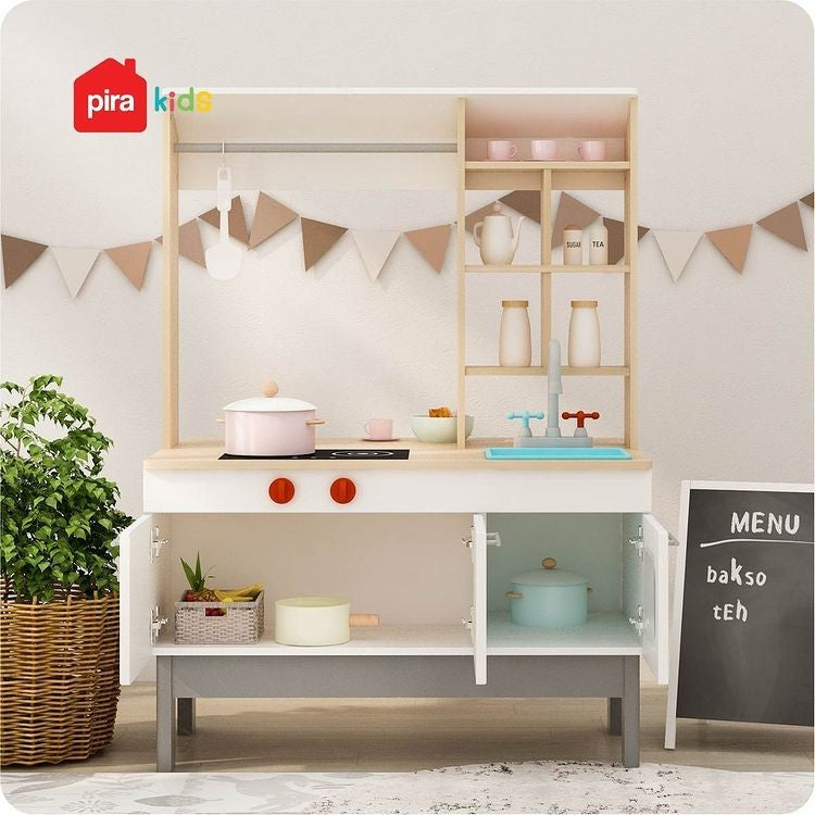Pira Kids - Magu Shop PP Pretend Play Kantin / Market Booth / Gerobak Warung Mainan Anak