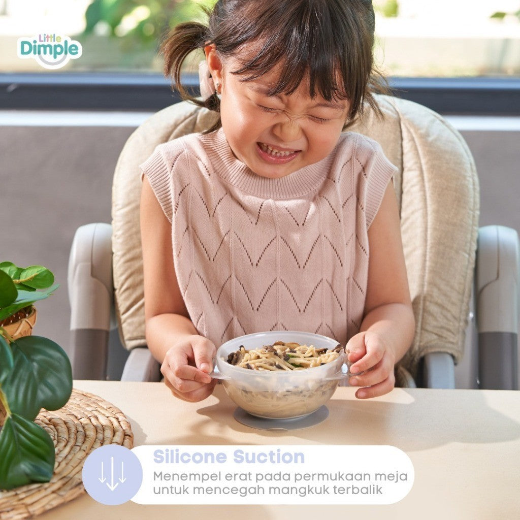 Little Dimple 3in1 Mess-Free Bowl Set Mangkok Anti Tumpah Snack Bowl