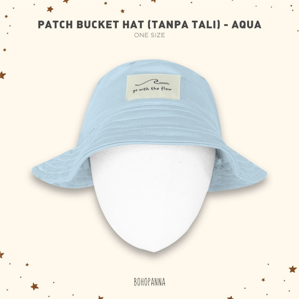 BOHOPANNA - PATCH BUCKET HAT TANPA TALI - Bucket Hat Anak Tanpa Tali - Topi Anak