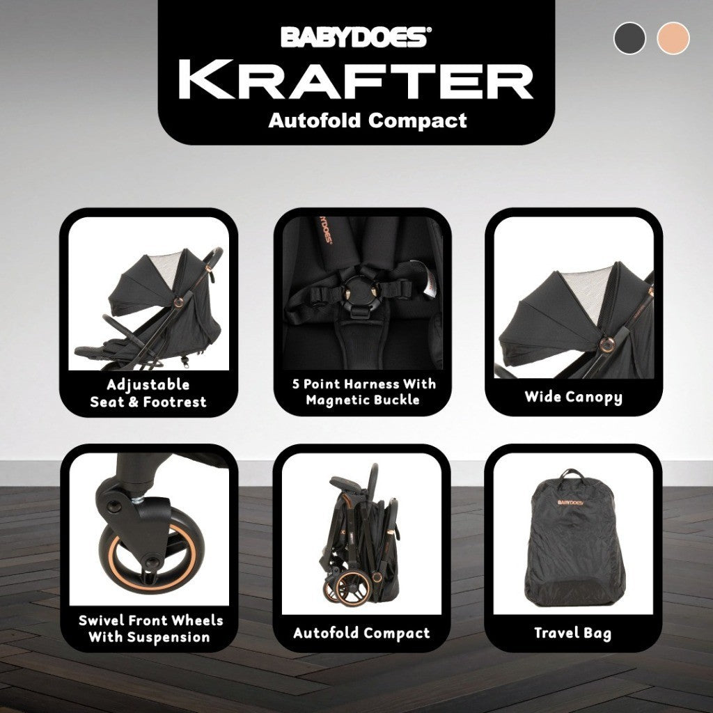 BABYDOES Krafter Stroller Autofold Compact