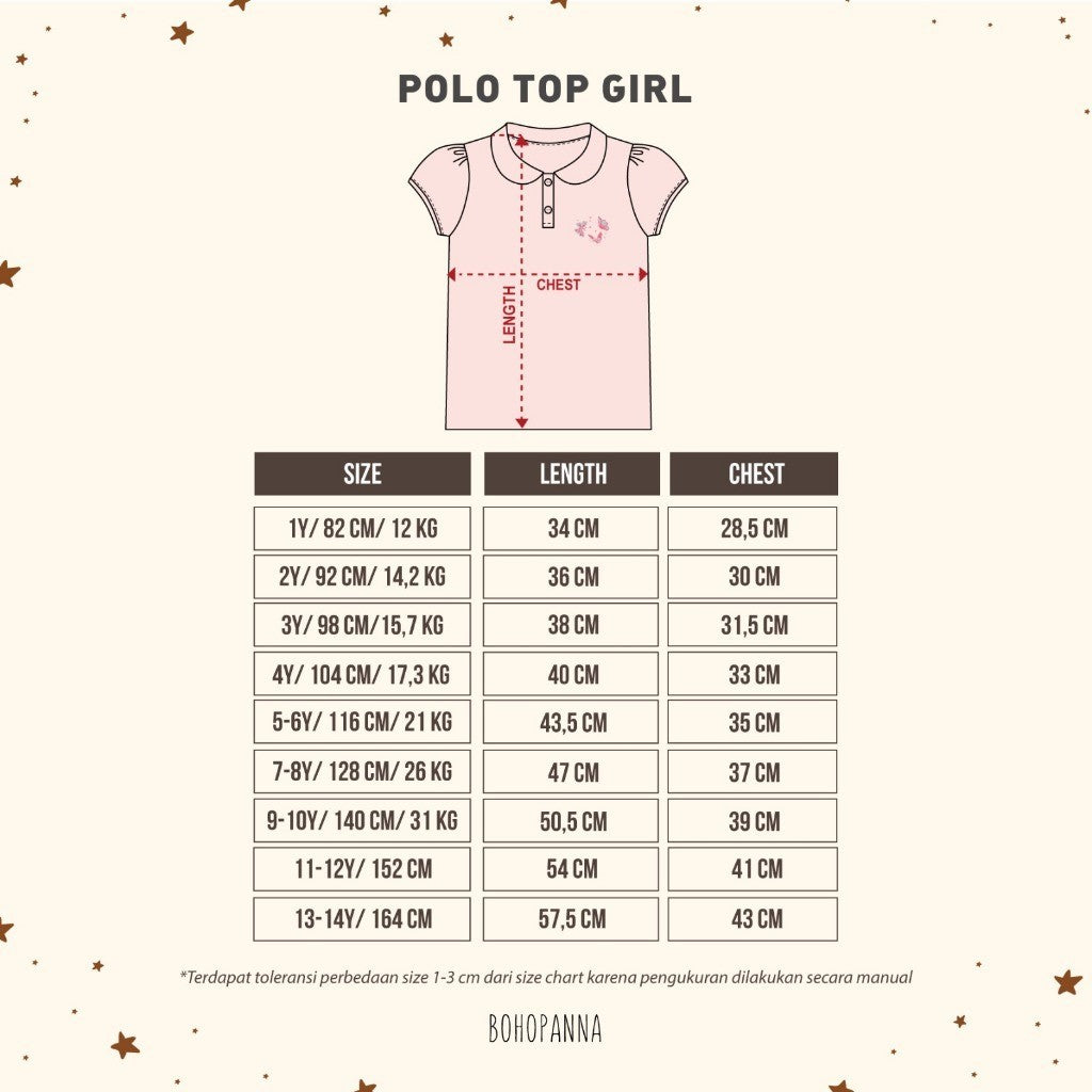 BOHOPANNA - POLO TOP GIRL - ATASAN ANAK 2525