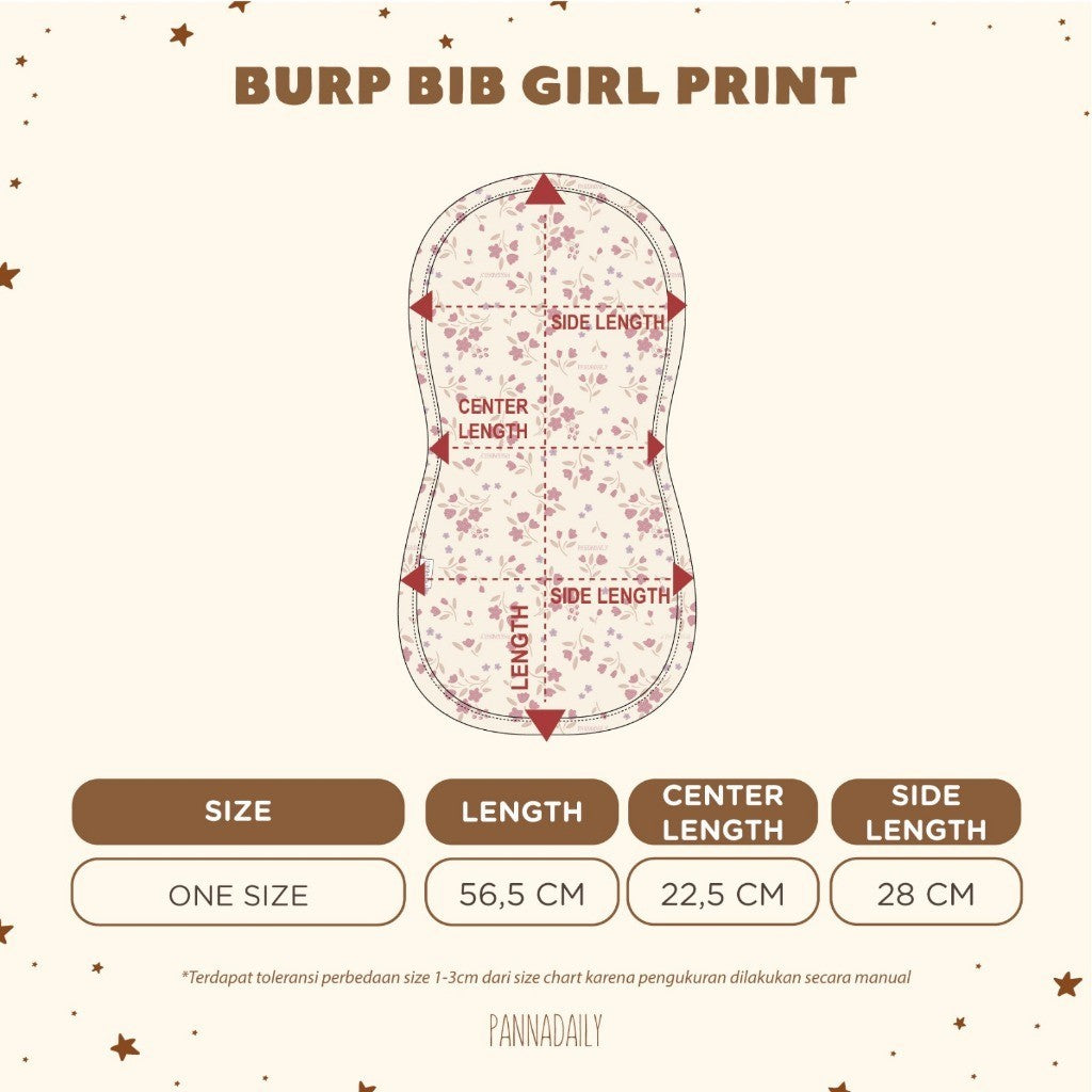 BOHOPANNA - PANNADAILY - BURP BIB GIRL PRINT - Slabber Bayi
