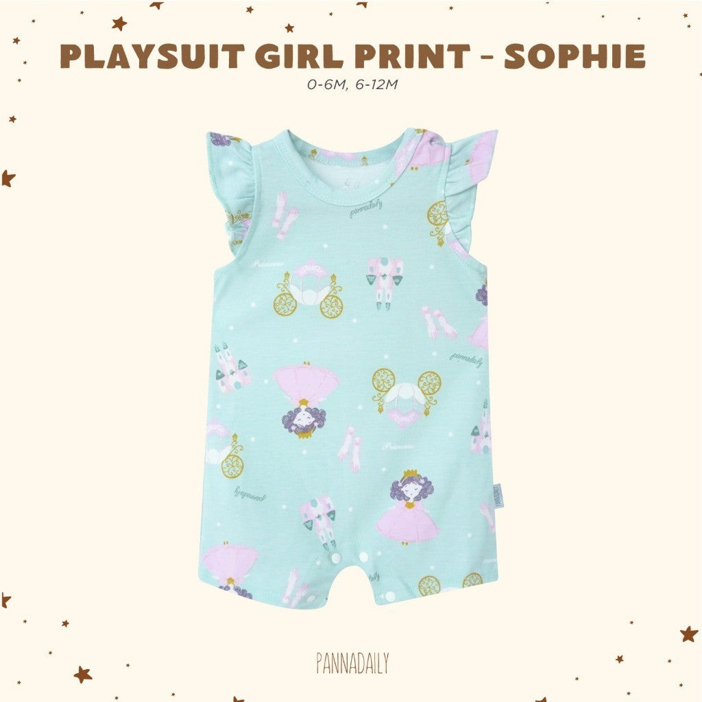 BOHOPANNA - PANNADAILY - PLAYSUIT GIRL PRINT - Jumper Bayi Sophie