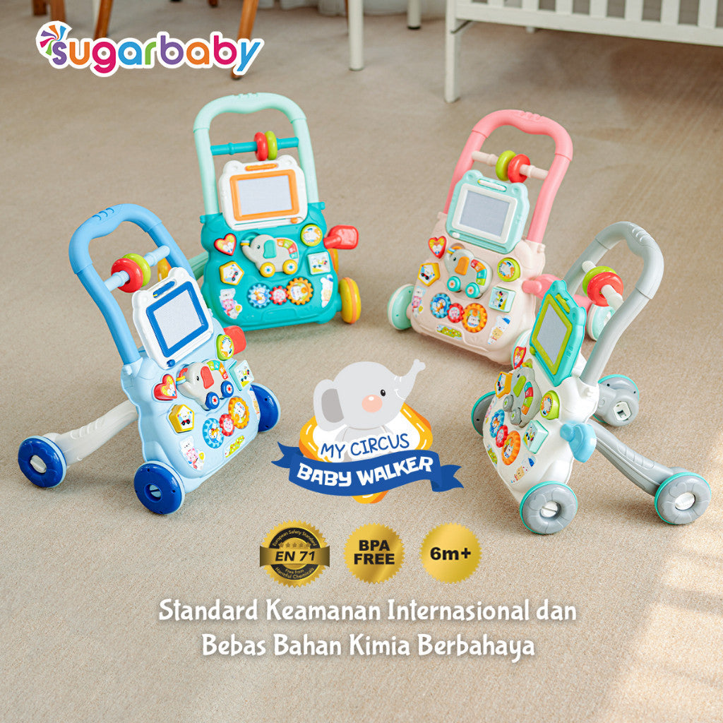 Sugar Baby My Circus Push Walker (Baby Walker)/ Mainan Dorong Bayi/Sugar Baby Mini Car Walker