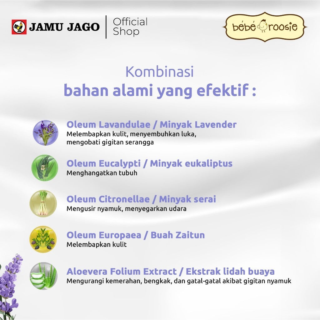 Bugs Repellent Bebe Roosie Cream Anti Nyamuk Bugs Cream Aroma Lavender