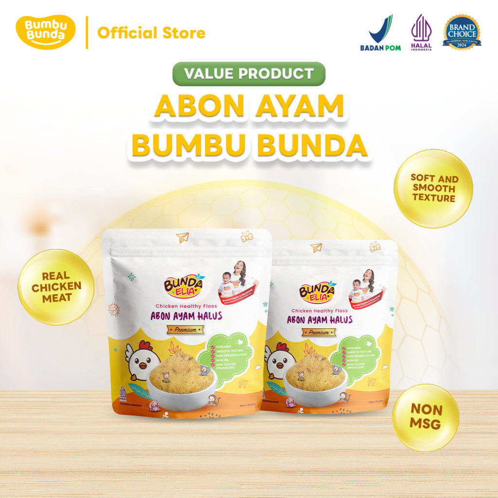 Bumbu Bunda Elia Abon Halus Premium 45gr - Abon MPASI | Abon Sapi Abon Ayam / Abon Cipung  | non MSG