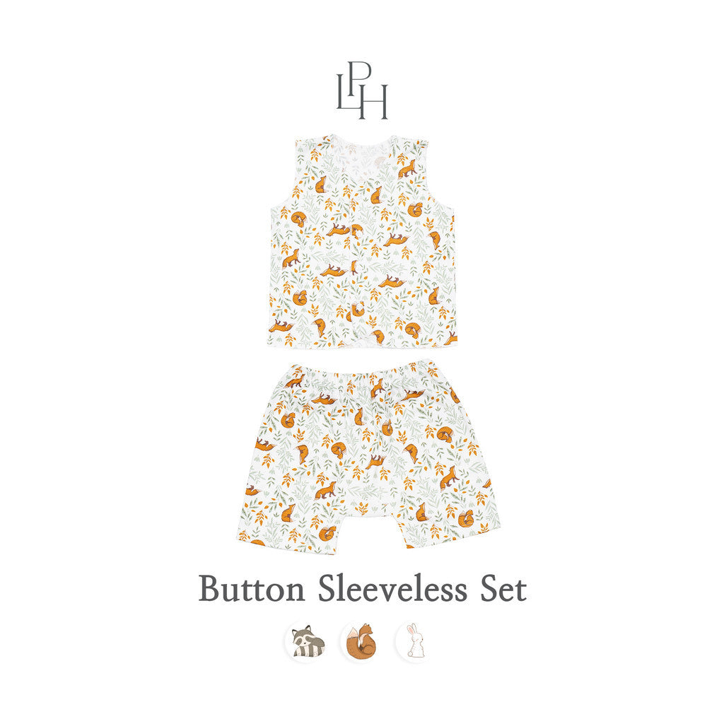 Little Palmerhaus - Little Wear Button Sleeveless Set 27.0 (Setelan Bayi Lengan Buntung)