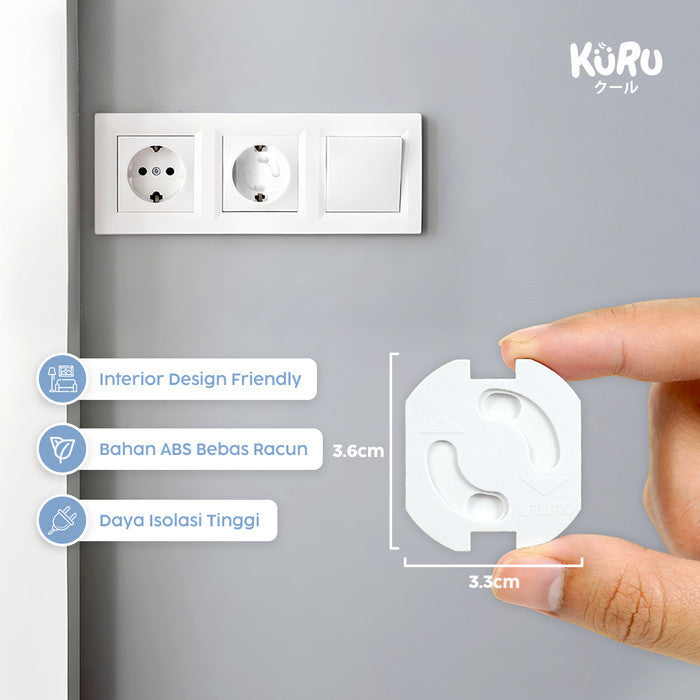 Kuru Safety Socket Cover Protector | Pengaman Pelindung Stop Kontak Colokan