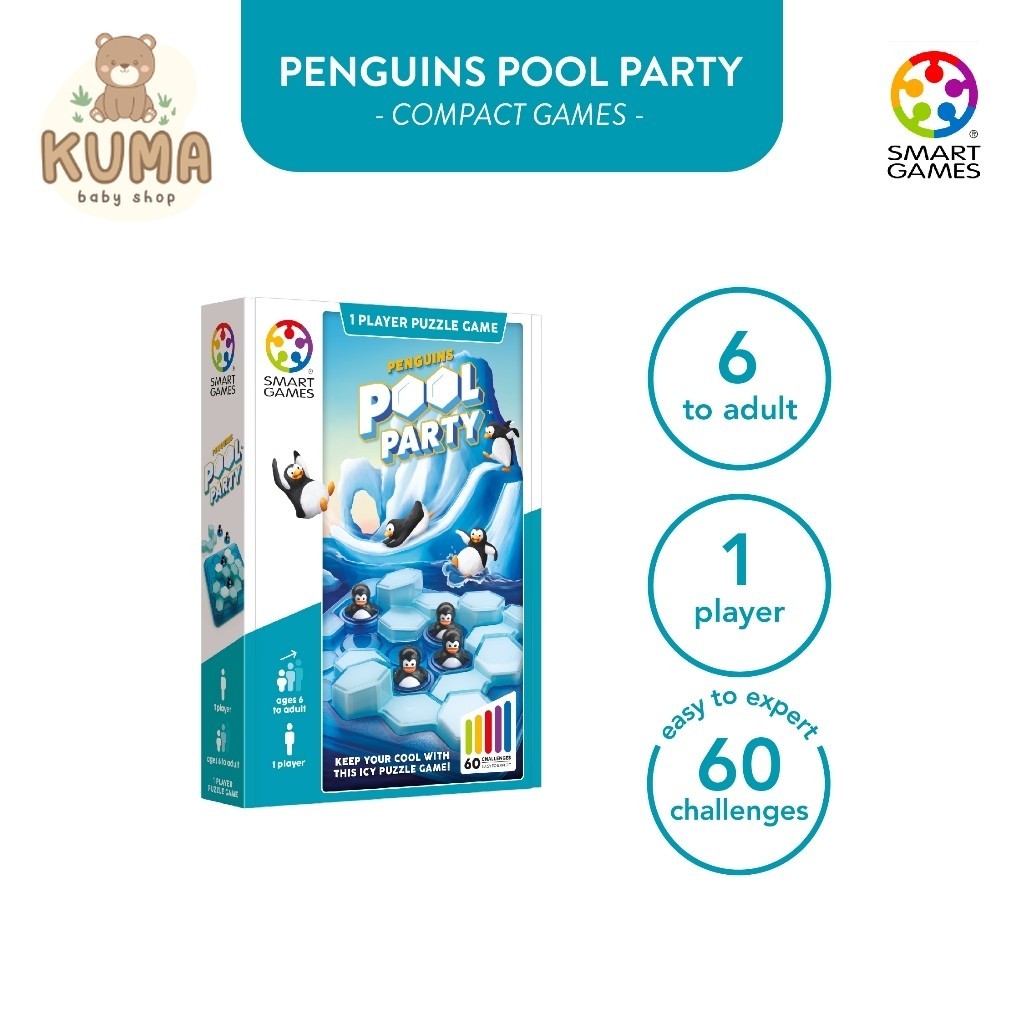 Smart Games Penguins Pool Party Mainan Edukasi Board Game