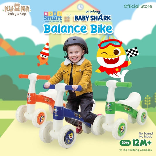 BEBE SMART Bebesmart Pink Fong Baby Shark Balance Bike / Sepeda Anak / Mainan Sepeda / Ride On