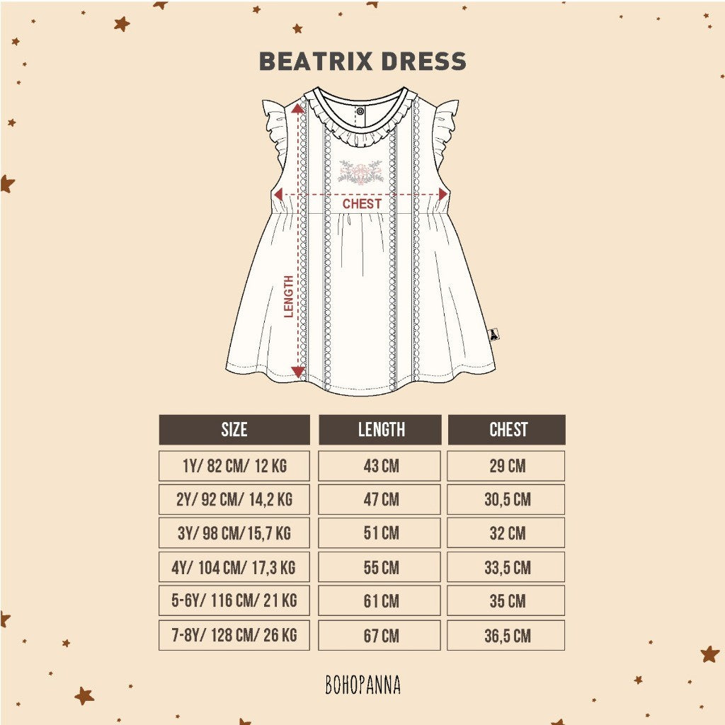 BOHOPANNA - BEATRIX DRESS - Dress Anak Perempuan