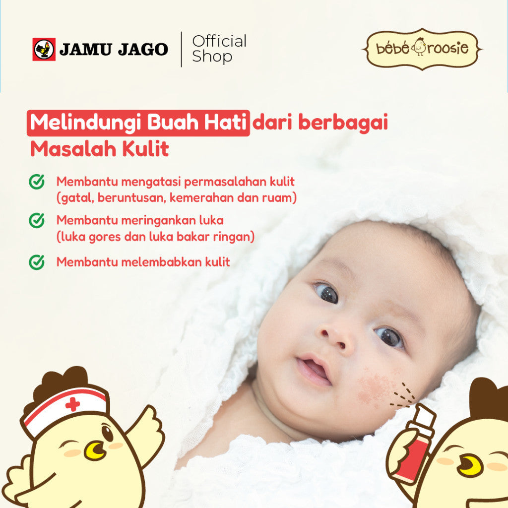 Bebe Roosie Healing Gel Membantu Meringankan Luka (Luka Gores dan Luka Bakar Ringan), Mengatasi Permasalahan Kulit (Gatal, Beruntusan, Kemerahan dan Ruam) dan Membantu Melembabkan Kulit + Aloe Vera / Habbatussauda