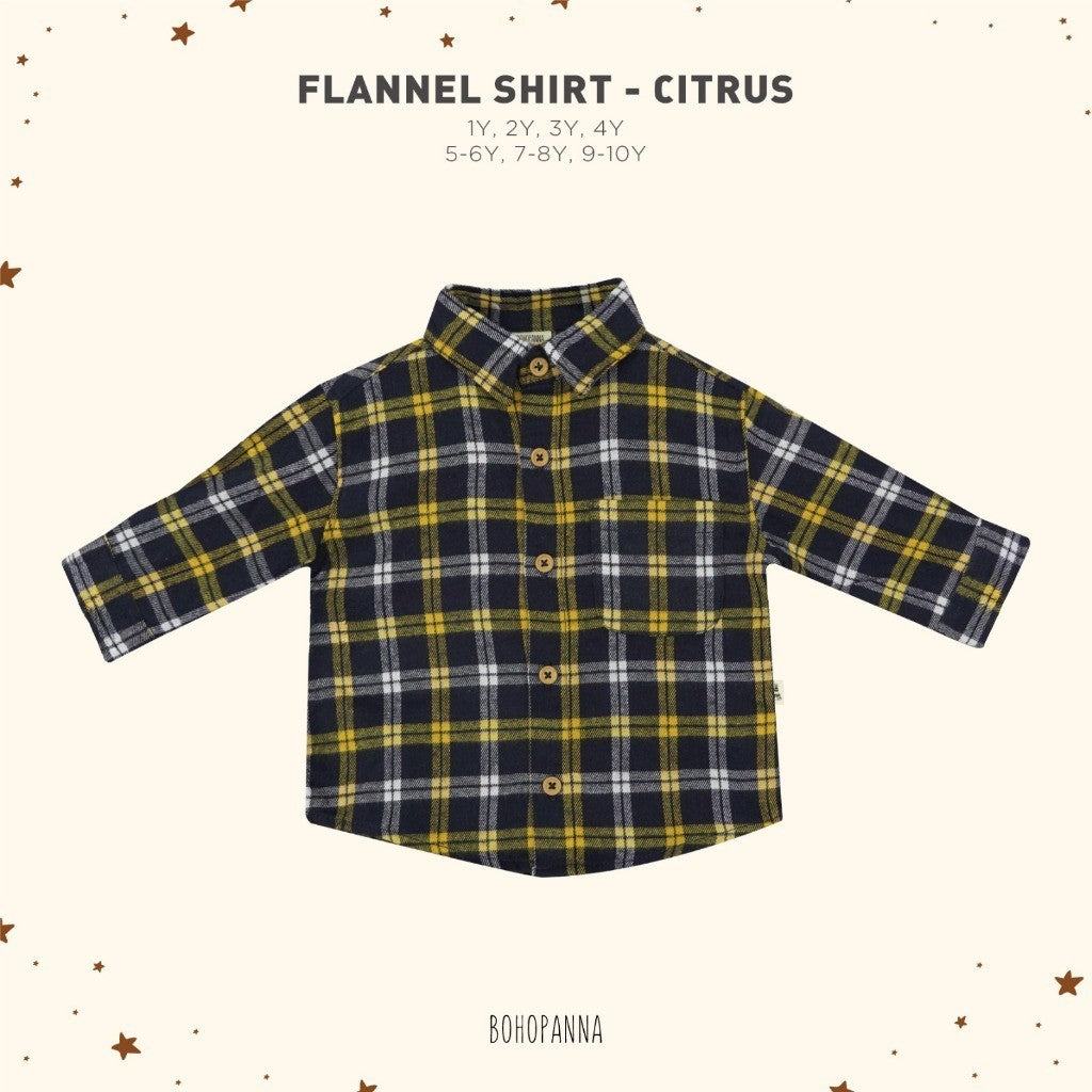 BOHOPANNA - FLANNEL SHIRT 7.0 - KEMEJA FLANEL ANAK - KEMEJA PANJANG ANAK