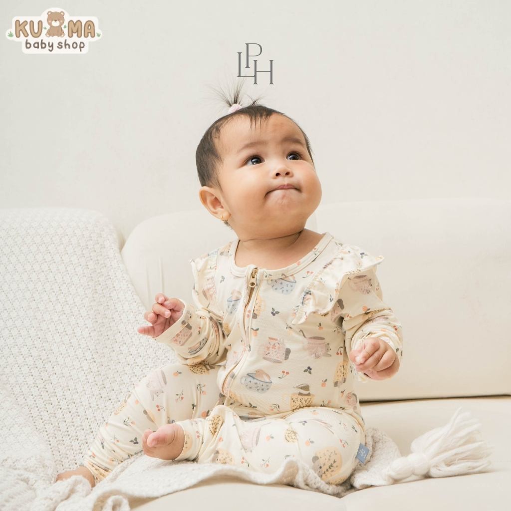 Little Palmerhaus - Tencel Girl Sleepsuit (Jumper Bayi Perempuan) 3.0