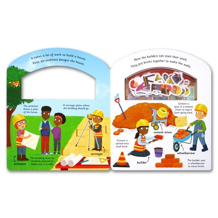 [Priddy Books] Stick & Play My Busy Barn / My Toolbox Sticker Board Book with reusable stickers (bisa copot-tempel)