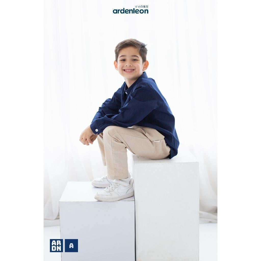 ARDENLEON Atasan Kemeja Anak Laki Laki Panjang Long Sleeves Shirt