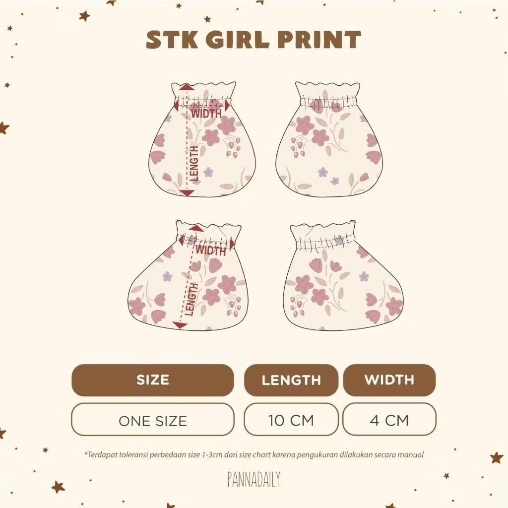 BOHOPANNA - PANNA DAILY - STK GIRL PRINT - Sarung Tangan Kaki Bayi Snowdrop