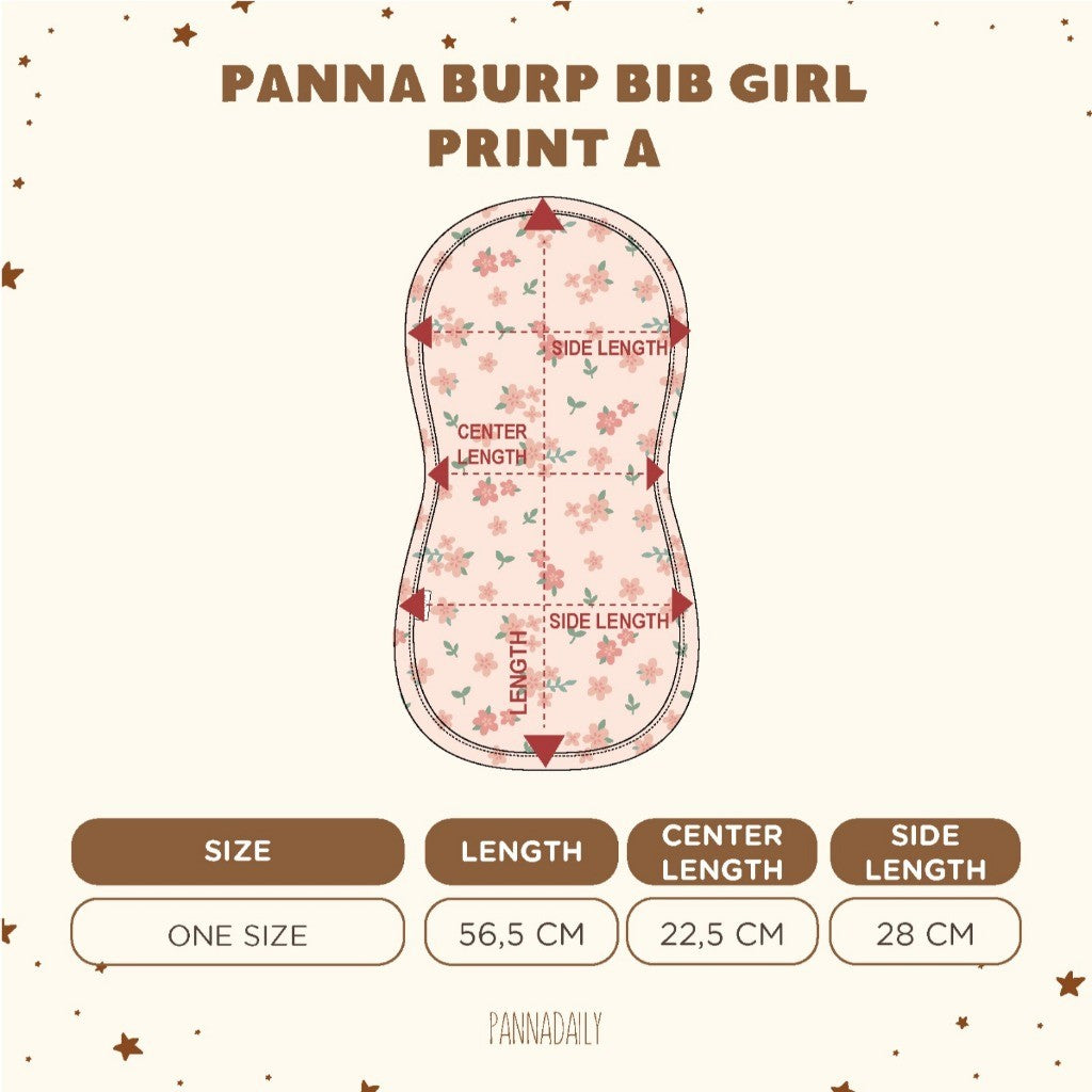 BOHOPANNA - PANNADAILY - PANNA DAILY - BABY & BAYI - BURP BIB PRINT - Slabber Bayi