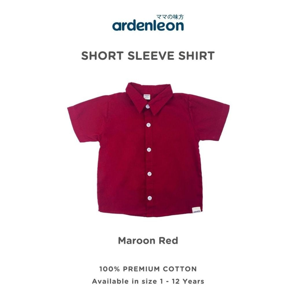 ARDENLEON Atasan Kemeja Anak Pendek Short Sleeves Shirt