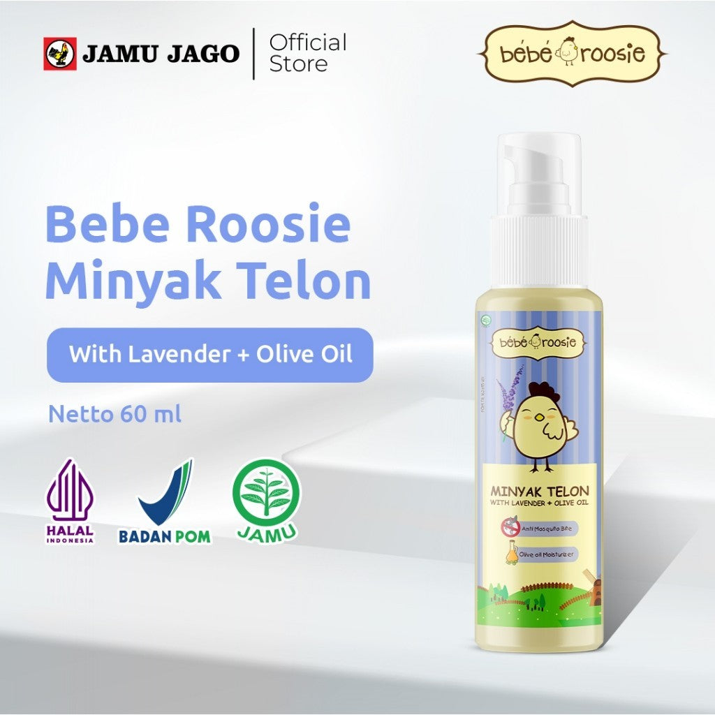Minyak Telon Bebe Roosie dengan Lavender dan Olive Oil Spray