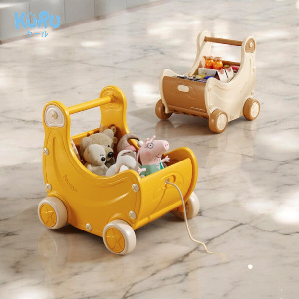 Kuru F01 Kids Toy Storage Push Cart Car Cabinet - Kereta Keranjang Dorong Mainan Anak Multifungsi