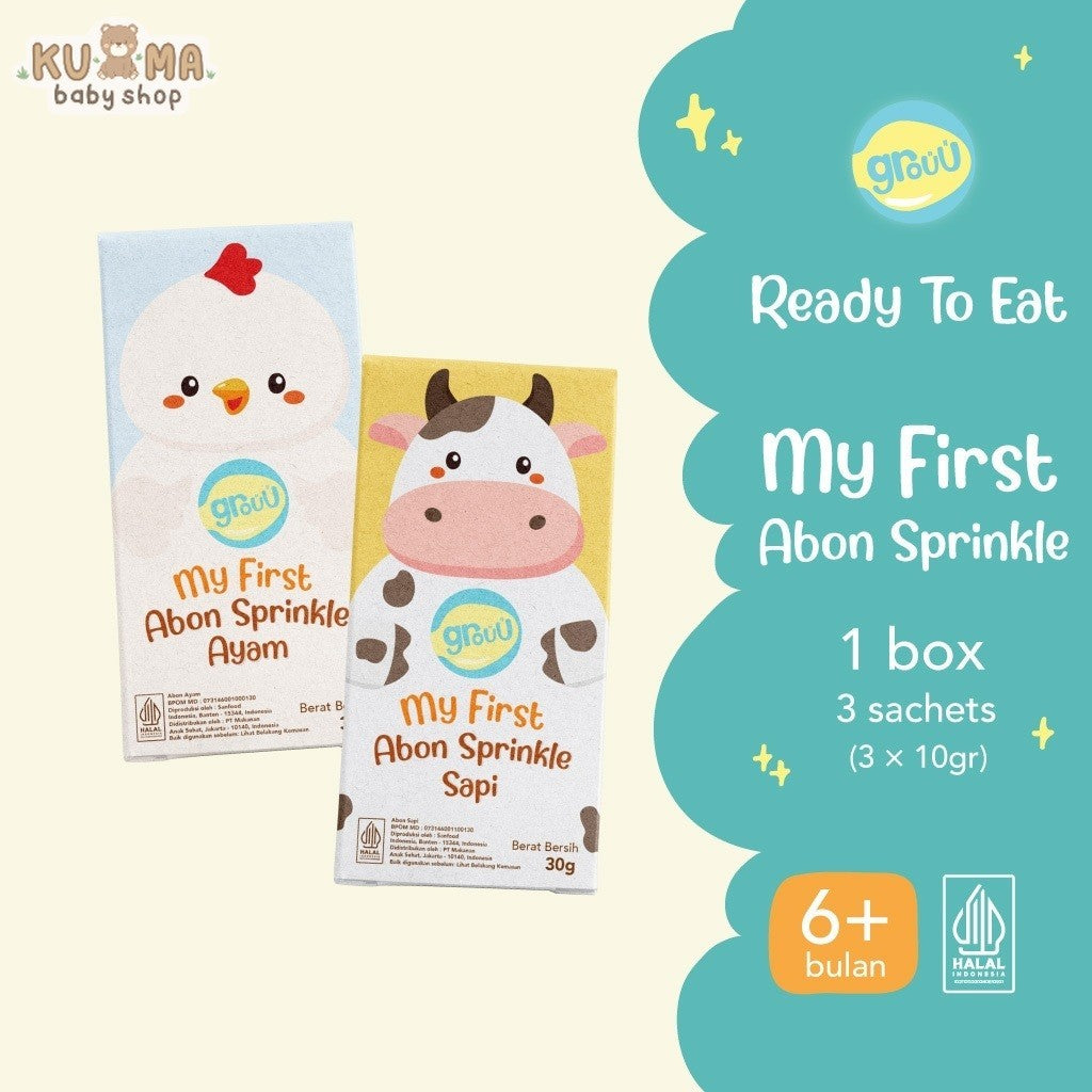 Grouu - Abon Mpasi & Anak (Abon Ayam, Abon Sapi) - BB Booster - NO MSG