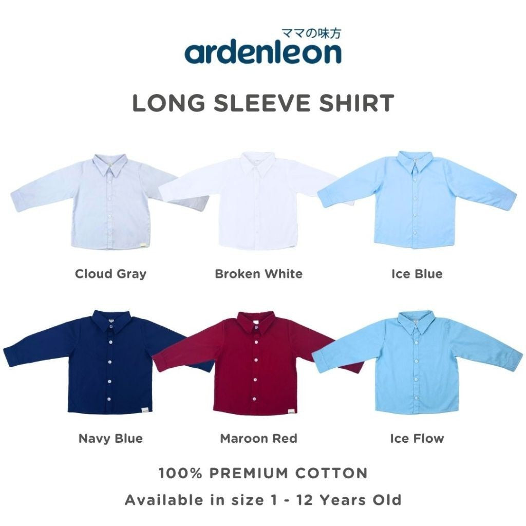 ARDENLEON Atasan Kemeja Anak Laki Laki Panjang Long Sleeves Shirt