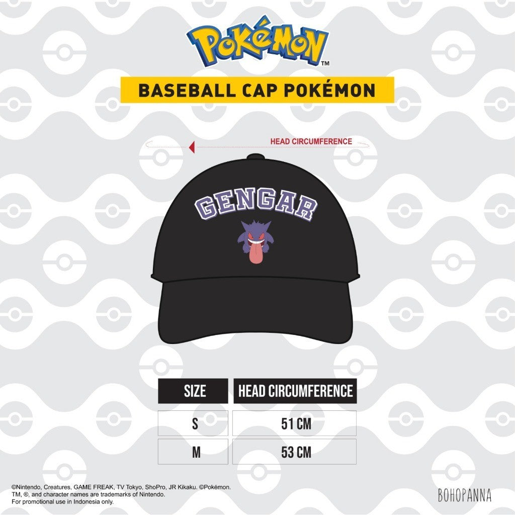 BOHOPANNA | POKÉMON - BASEBALL CAP - Topi Anak