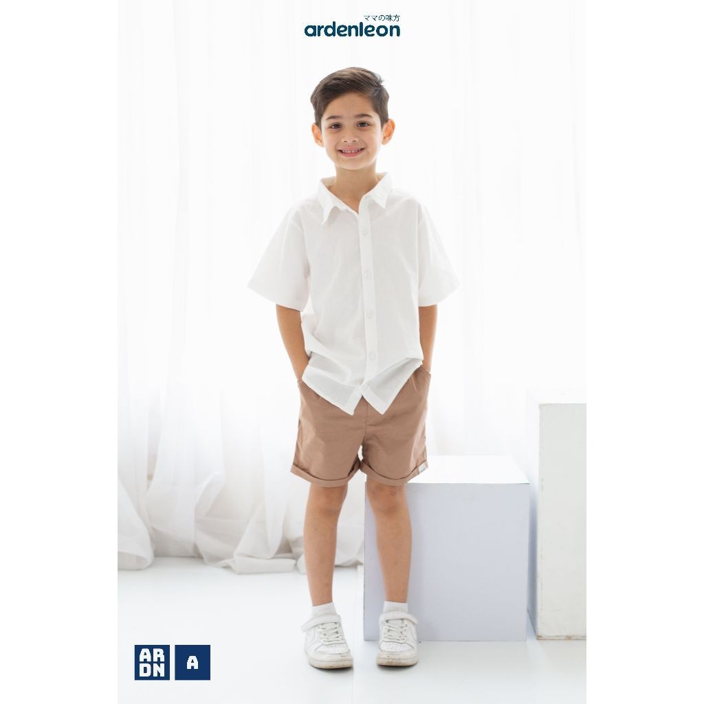 ARDENLEON Atasan Kemeja Anak Pendek Short Sleeves Shirt