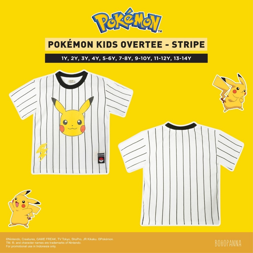BOHOPANNA | POKÉMON - KIDS OVERTEE - OVERTEE WASHED - ATASAN ANAK