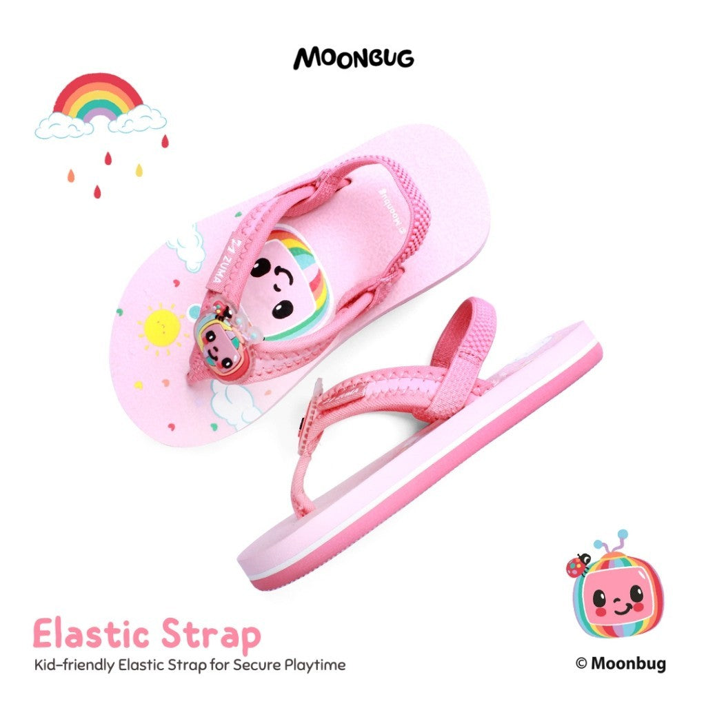 Zuma Baby Cocomelon 1 Pink, Sandal Jepit Bayi Karet Tali Belakang, Merah Muda