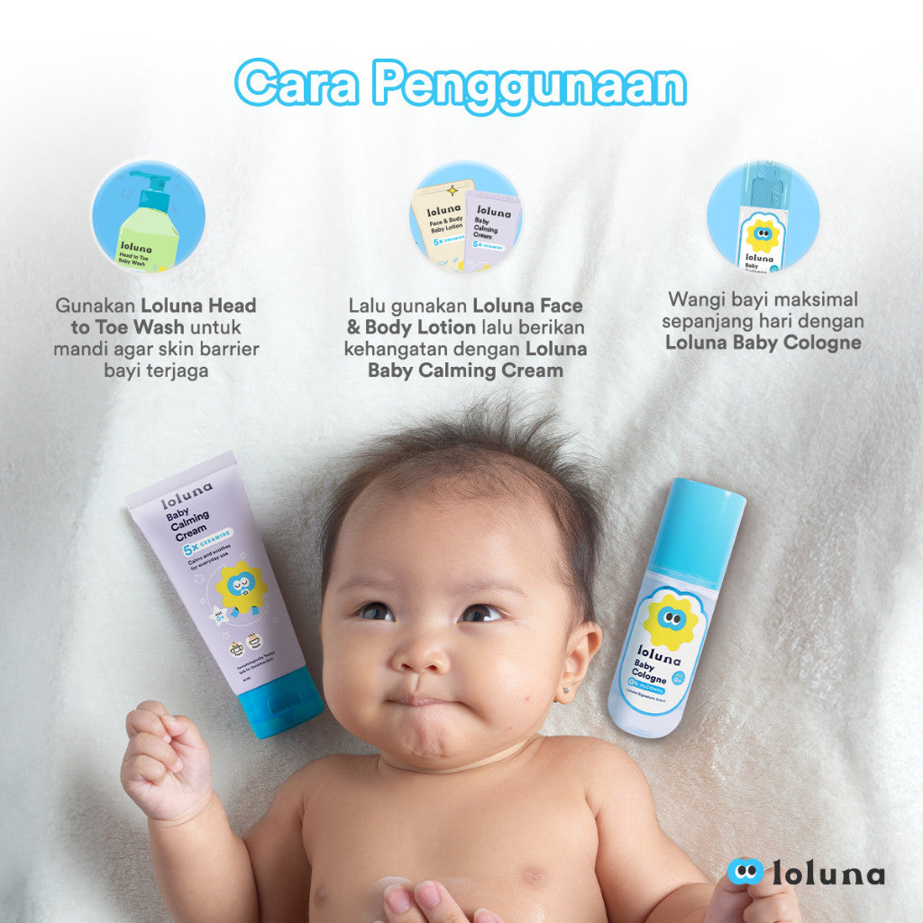 Loluna Baby Cologne - Parfum Bayi tahan lama untuk Kulit Sensitif  - Non Alkohol/Aman untuk newborn