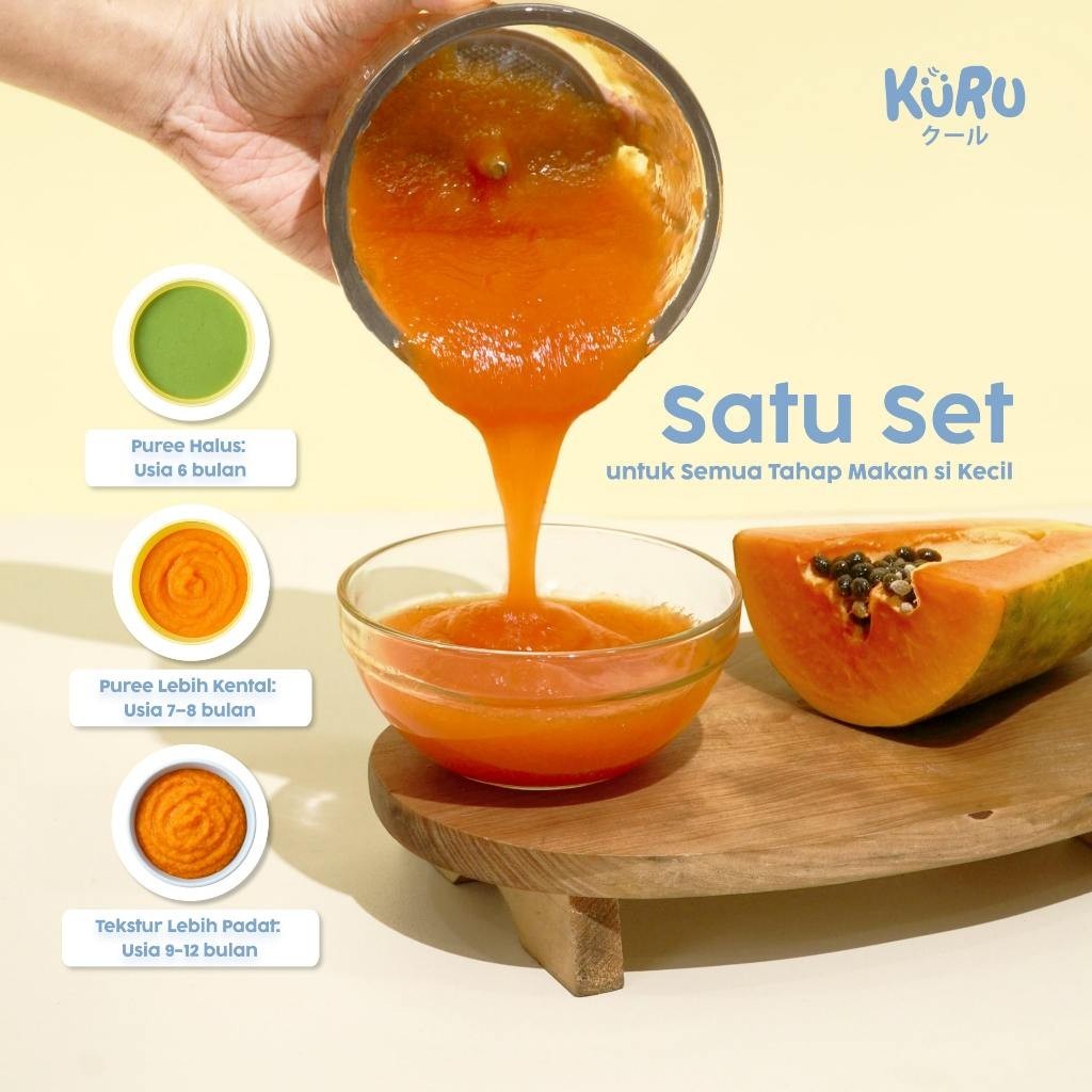 Kuru Baby 2in1 Mini Food Blender Grinder | Puree Maker Food Chopper MPASI FC2002