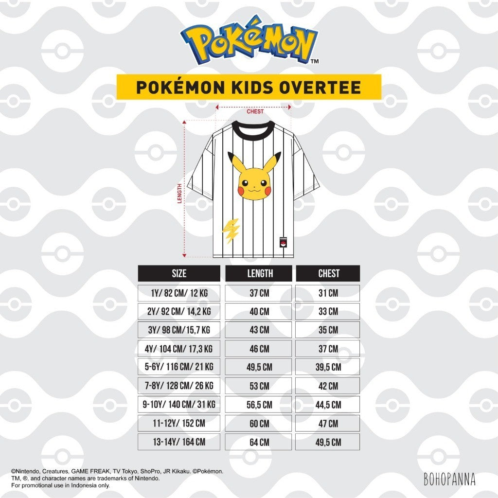 BOHOPANNA | POKÉMON - KIDS OVERTEE - OVERTEE WASHED - ATASAN ANAK
