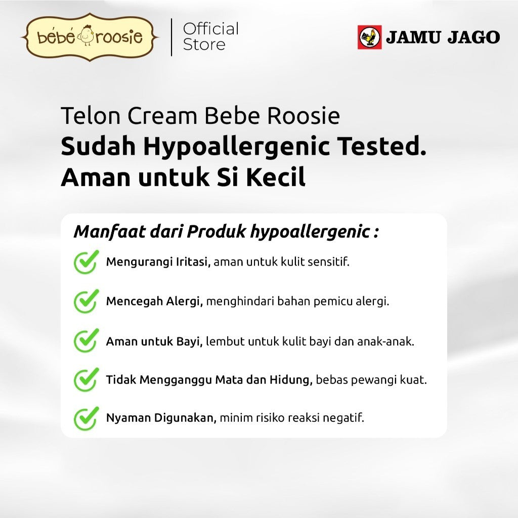Bebe Roosie Telon Cream Lembut dan Hangat + Olive Oil / Minyak Zaitun untuk Bayi