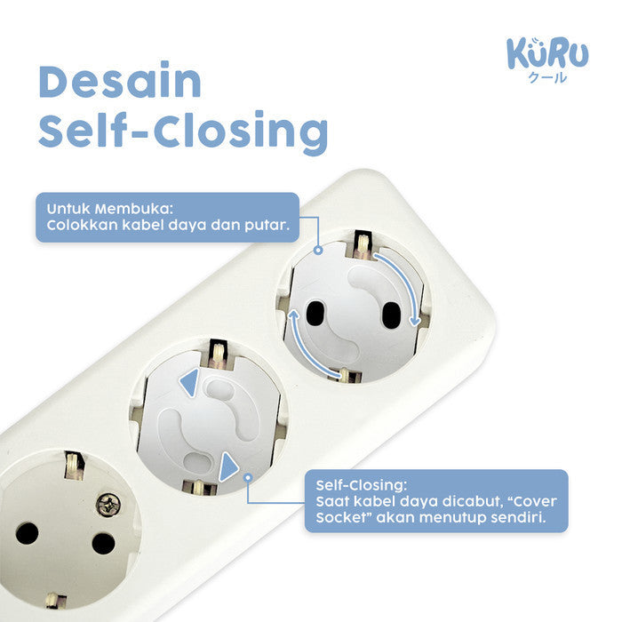 Kuru Safety Socket Cover Protector | Pengaman Pelindung Stop Kontak Colokan